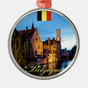Belgique Mediaeval Bruges - Pro Photo Metal Ornament