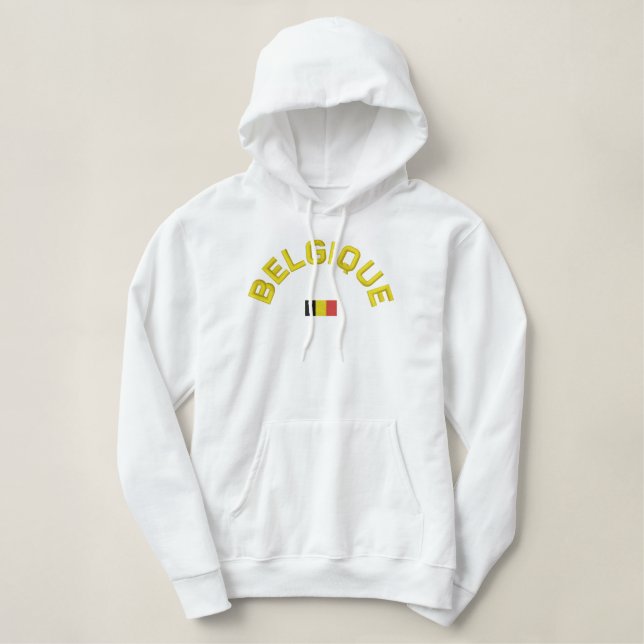 Belgique pullover hoodie - Belgium in French (Design Front)