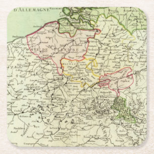 Belgium 3 square paper coaster