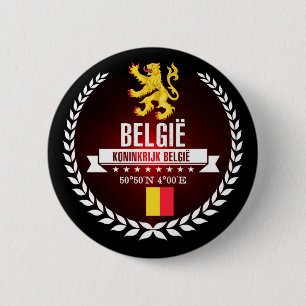 Belgium 6 Cm Round Badge