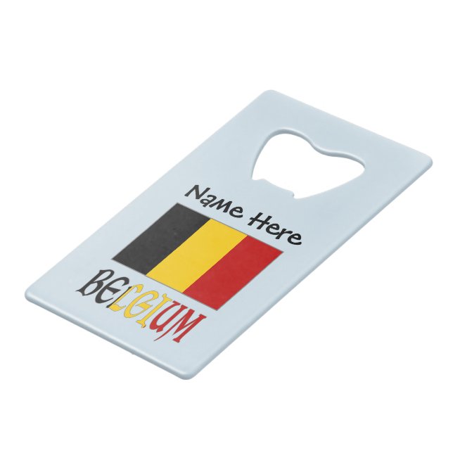 Belgium and Belgian Flag Personalised  (Front Angled)