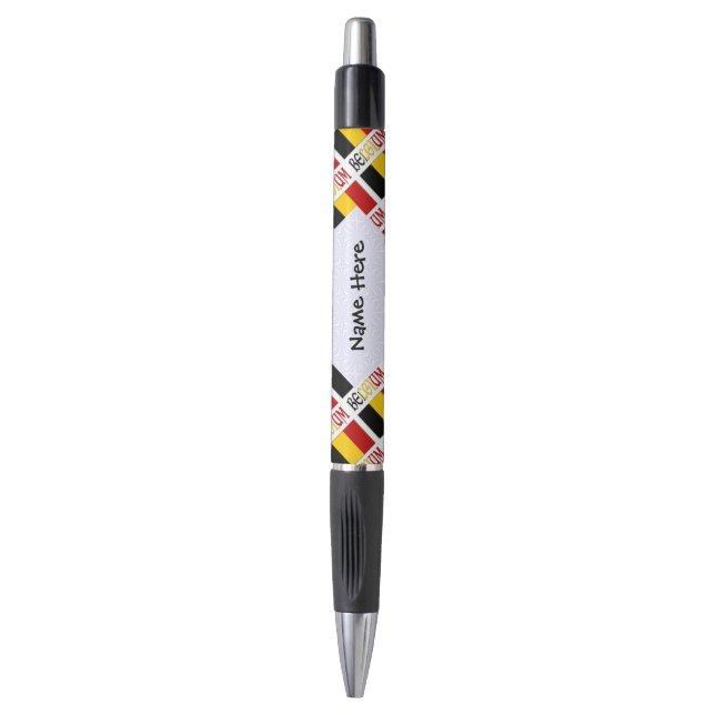Belgium and Belgian Flag Tiled Personalised  (Front Vertical)