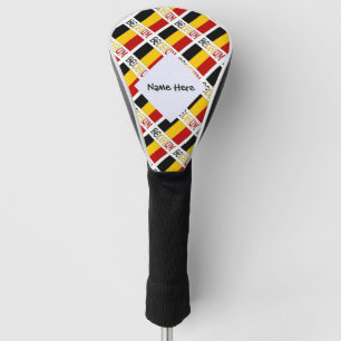 Belgium and Belgian Flag Tiled Personalised Golf Head Cover