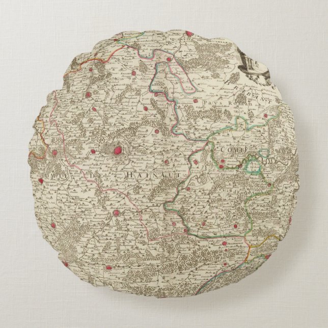 Belgium and Europe Round Cushion (Front)