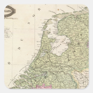 Belgium and Netherlands 2 Square Sticker