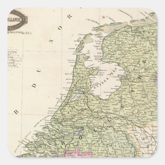 Belgium and Netherlands 2 Square Sticker (Front)