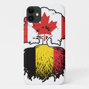 Belgium Belgian Canadian Canada Tree Roots Flag iPhone 11 Case