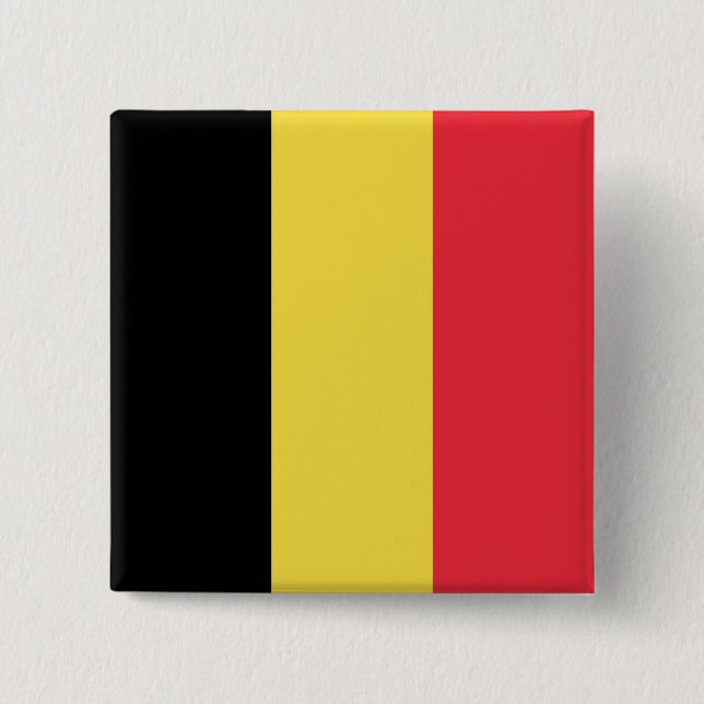 Belgium (Belgian) Flag 15 Cm Square Badge (Front)