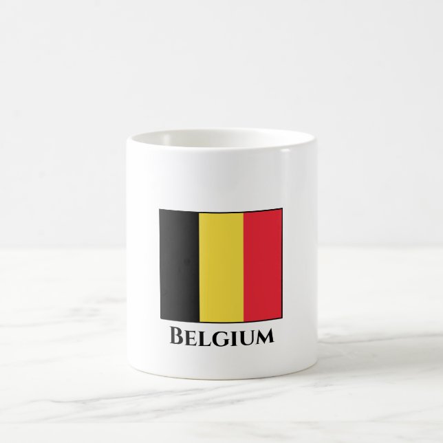 Belgium (Belgian) Flag Coffee Mug (Center)