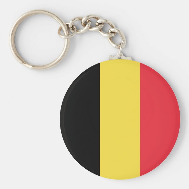 Belgium (Belgian) Flag Key Ring (Front)