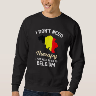 Belgium Belgian Flag Map Travel Vocation Sweatshirt