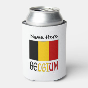Belgium Belgian Flag Personalised Can Cooler