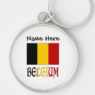 Belgium Belgian Flag Personalised Key Ring