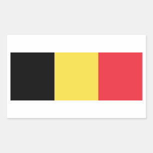 Belgium/Belgian Flag Rectangular Sticker