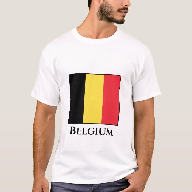 Belgium (Belgian) Flag T-Shirt (Front)