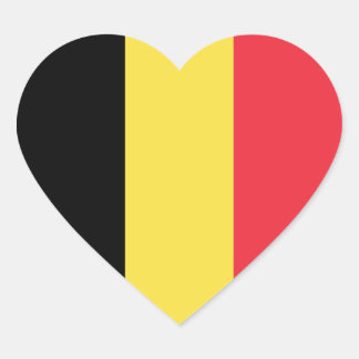 Belgium/Belgian Heart Flag Sticker
