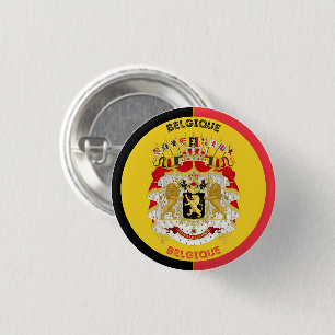 Belgium Belgique Coat of Arms Circle Shape 3 Cm Round Badge