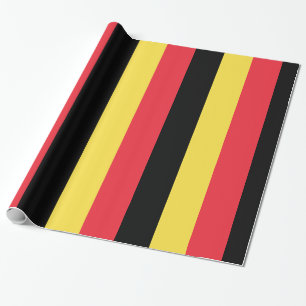 Belgium Black yellow red Wrapping Paper