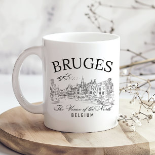 Belgium Bruges Retro – European Canal City Coffee Mug