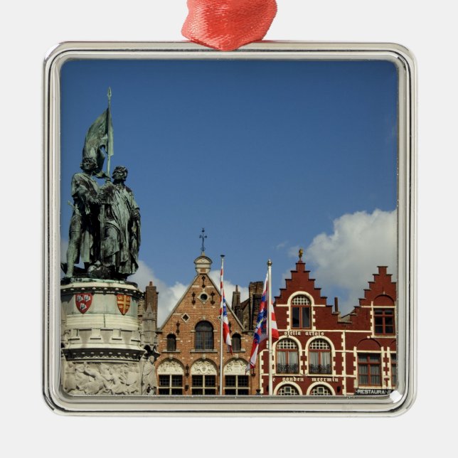 Belgium, Brugge (aka Brug or Bruge). UNESCO Metal Tree Decoration (Front)