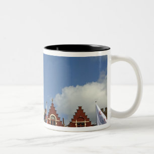 Belgium, Brugge (aka Brug or Bruge). UNESCO Two-Tone Coffee Mug