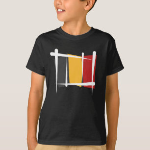 Belgium Brush Flag T-Shirt