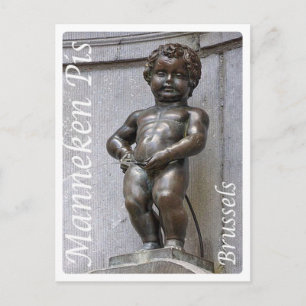 Belgium - Brussels - Bruxelles - Manneken Pis - Postcard