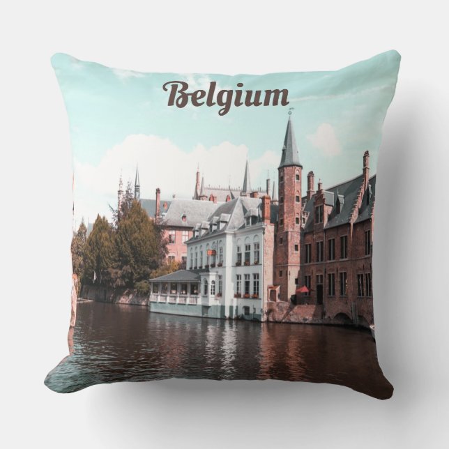 Belgium Brussels Canal Cushion (Front)