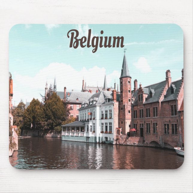 Belgium Brussels Canal Mouse Pad (Front)