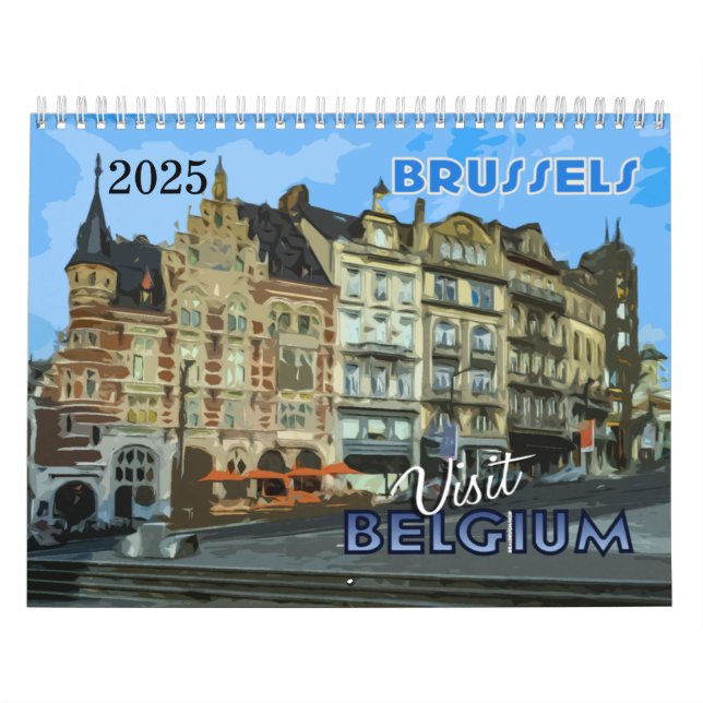 Belgium Calendar 2025 from serie Visit... (Cover)