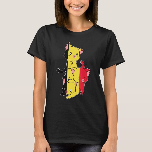Belgium Cats Belgium Belgian T-Shirt (Front)