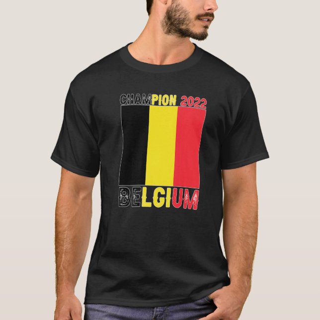 Belgium Champion Belgium Soccer Fan  2022 T-Shirt (Front)