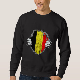 Belgium Chest Belgian Flag Belgique Pride Sweatshirt