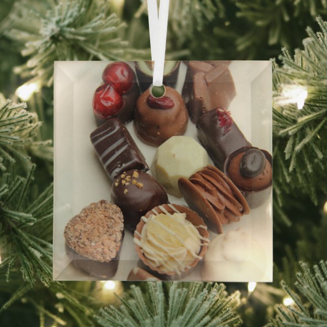 Belgium Chocolates  Glass Tree Decoration (Insitu)