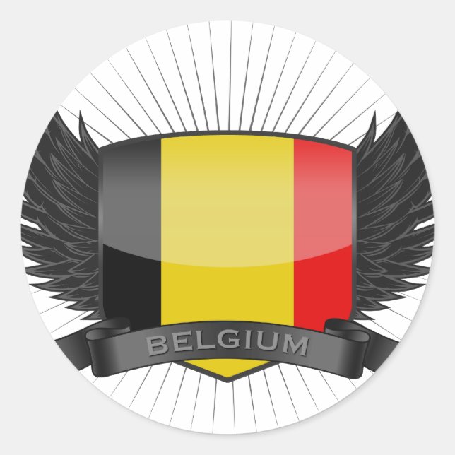 BELGIUM CLASSIC ROUND STICKER (Front)