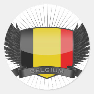 BELGIUM CLASSIC ROUND STICKER