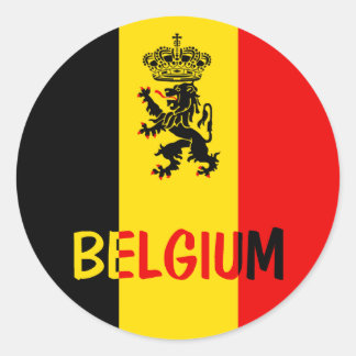 Belgium Classic Round Sticker