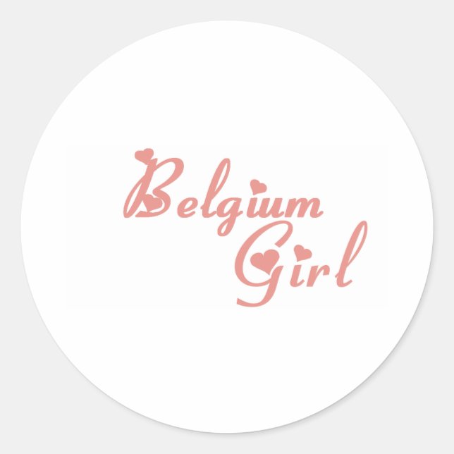 Belgium Classic Round Sticker (Front)