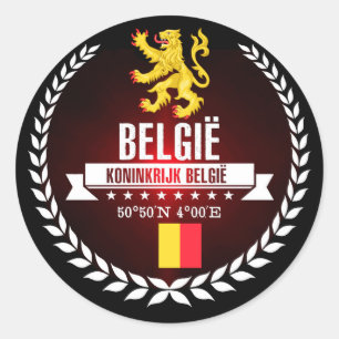 Belgium Classic Round Sticker