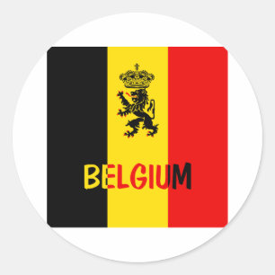 Belgium Classic Round Sticker