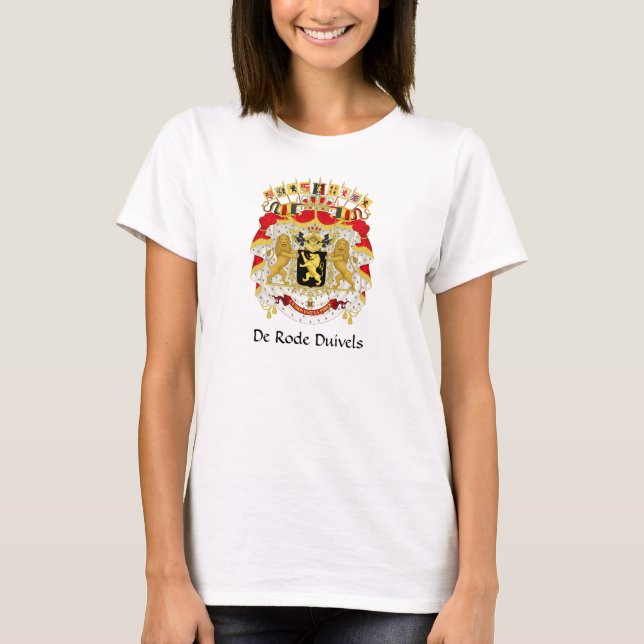 Belgium Coat of Arms De Rode Duivels T-Shirt (Front)