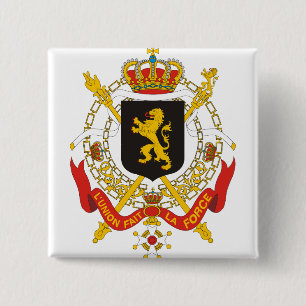Belgium Coat of Arms detail 15 Cm Square Badge