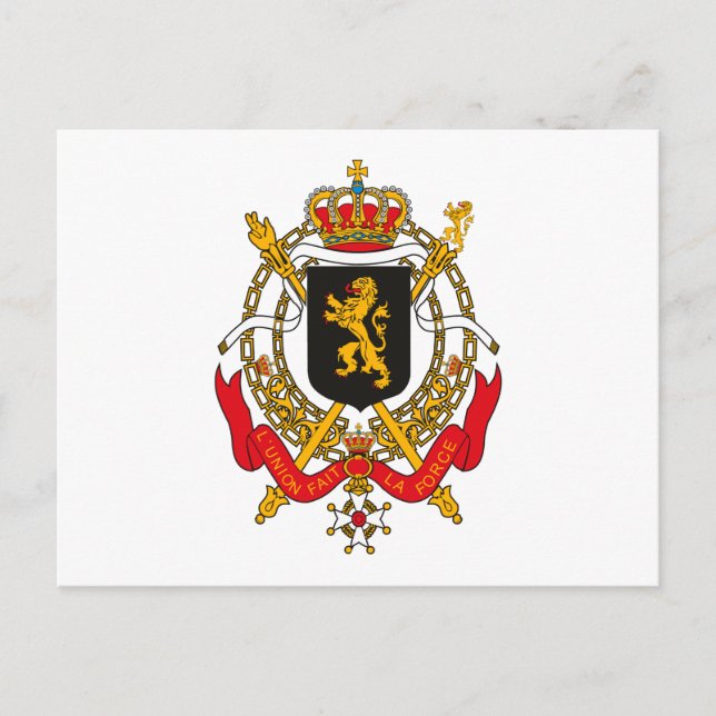 Belgium Coat of Arms Postcard (Front)