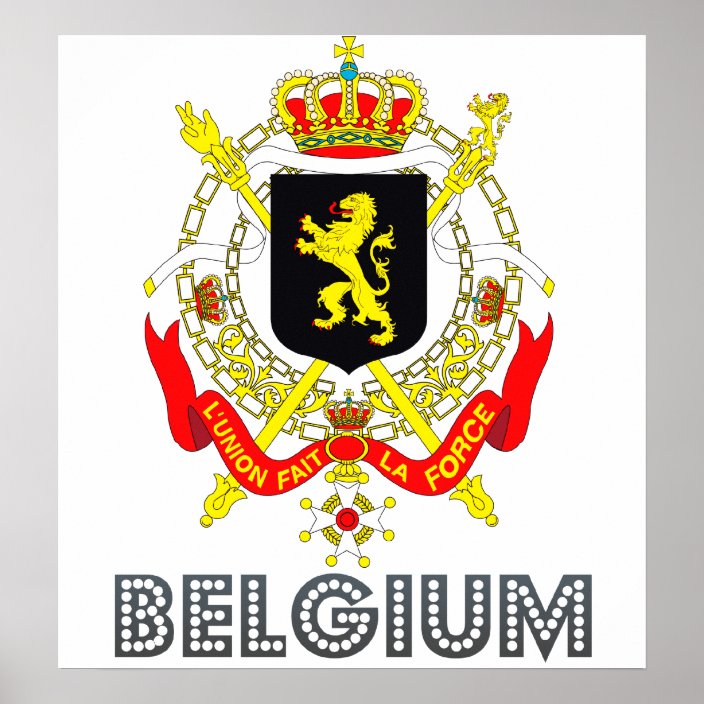 Belgium Coat Of Arms Poster Au