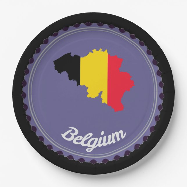 Belgium country paper plate (Front)