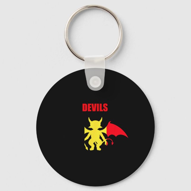 Belgium Devils Soccer  Key Ring (Front)