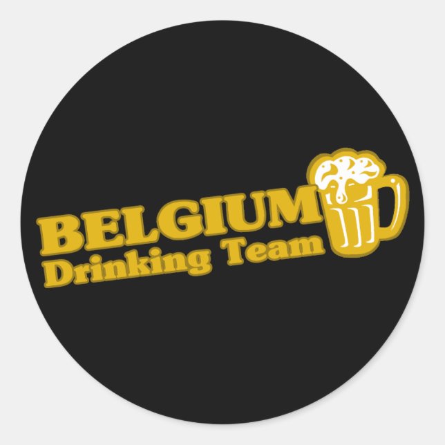 Belgium Drinking Team Classic Round Sticker (Front)