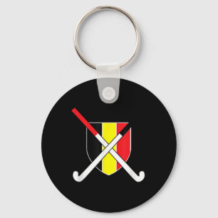 Belgium Field Hockey Be Belgique Clic Flag Tee Key Ring