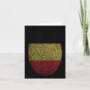 Belgium Fingerprint Design Honouring Soccer Spirit Card