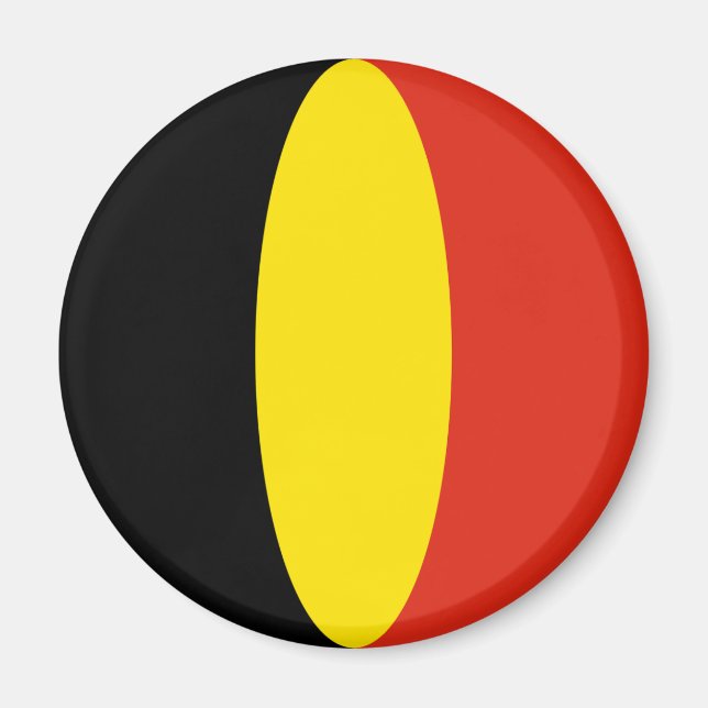 Belgium Fisheye Flag Magnet (Front)